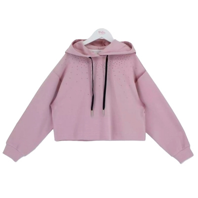 Свитшот для девочки Deloras DLS 22436 серо розовый 1